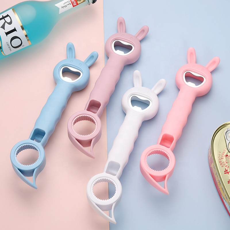 Popular 4 in 1 Creative Multifunction Cute Beverage Can Opener Kitchen Opener Tool
