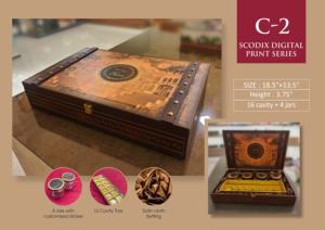 Handcrafted Solid Wood Polished Multifunction Storage <b>Gift</b> <b>Box</b> Scodix Digital Print Series 18x10 Inch 16 Cavity <b>Easter</b> Halloween - Product Image 2
