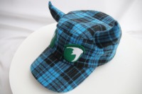Casquette de baseball unisexe en tissu Oxford 100 % coton, respirante et imperméable, motif petit diable à carreaux de dessin animé mignon, personnalisable, avec lettres