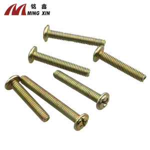 Ming Xin M4 Phillips Round Head Screws Fully Threaded Zinc Plated For Furniture Cabinet Handle Accessories - Product Image 1