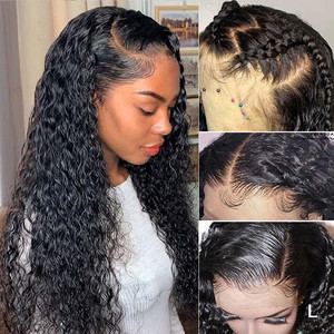 Parrucche economiche di qualità con capelli umani naturali brasiliani a onda profonda, parrucca frontale in pizzo senza colla HD per donne nere - Product Image 3