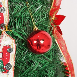 Árbol de Navidad artificial de 6 pies <span class=keywords><strong>decorado</strong></span> <span class=keywords><strong>con</strong></span> <span class=keywords><strong>cinta</strong></span> y adornos de 180cm - Product Image 6