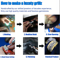 Grillz en argent 925 sertis de diamants VVS et de moissanite, style Hip Hop, pour hommes et femmes, bijoux personnalisés