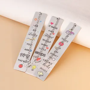 Personalized Custom Souvenir Etching Metallic Custom Enamel Bookmark Printing For Book