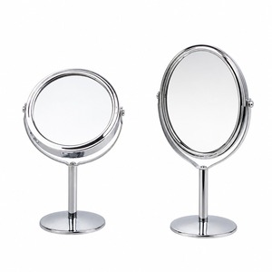 Espejo de Maquillaje Redondo de Metal, Espejo de Vanidad de Escritorio Ajustable con Diseño Giratorio para Uso Doméstico - Product Image 4