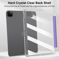Oem Odm Antichoc Cristal Transparent Tri-Folding Tabelet Cases Pour Ipad Pro 11 2018/2020/2021/2022 Tablet Cover