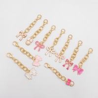 Porte-clés mousqueton en acier inoxydable UV avec pendentif goutte d'huile pour sacs, chaussures, chapeaux - Décoration DIY style coréen Instagram