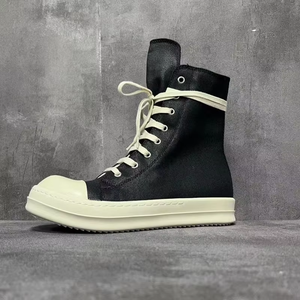 รองเท้าดีไซเนอร์คุณภาพสูงสีขาวทรงหุ้มข้อ รองเท้าลำลองสไตล์สาวๆ รองเท้าเดินสบาย สินค้าขายดีปี 2025 ผ้าแคนวาส - Product Image 3