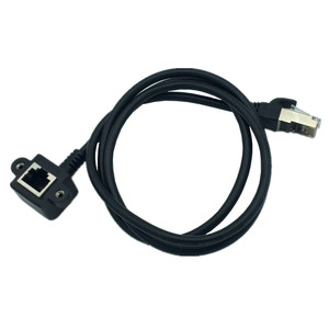 Cable de extensión de red Rj45, adaptador de ángulo recto de 1m para ordenador con soporte para montaje en pared - Product Image 4