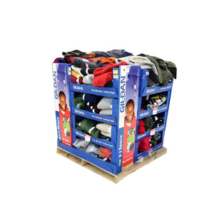 Présentoir d'étagère de nourriture de demi palette de carton de la publicité de centre commercial présentoir de palette de boîte en carton - Product Image 3