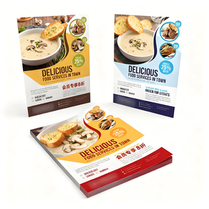 Chất lượng cao tùy chỉnh giấy dịch vụ in ấn tập sách A5 A4 nhà hàng Takeaway thực đơn thực phẩm tờ rơi - Product Image 1