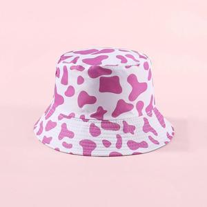 Été Hommes Femmes Double Sides Réversible Pliable <span class=keywords><strong>Bob</strong></span> Hat Gorras <span class=keywords><strong>Blanc</strong></span> Noir Panama Caps Fisherman Hats Cow Print Bucket Hat - Product Image 4
