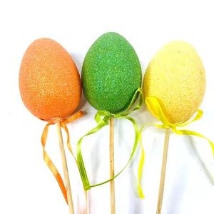 Handmade großhandel Stick von Easter Colorful Egg Decoration kit für Home Decor