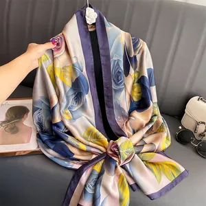 Block excellent Striped sports silk scarf Ethnic Shawls Price 90*180cm Silkscreen