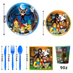 Hot New <strong>Roblox</strong> 99 Nights in The Forest Birthday <strong>Party</strong> <strong>Supplies</strong>, Game Themed Decor Banner Balloon Tableware Set for Kids <strong>Party</strong> - Product Image 2