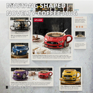 Cross Border Mustang Shaped Coffee <b>Mug</b> for Christmas - Product Image 2