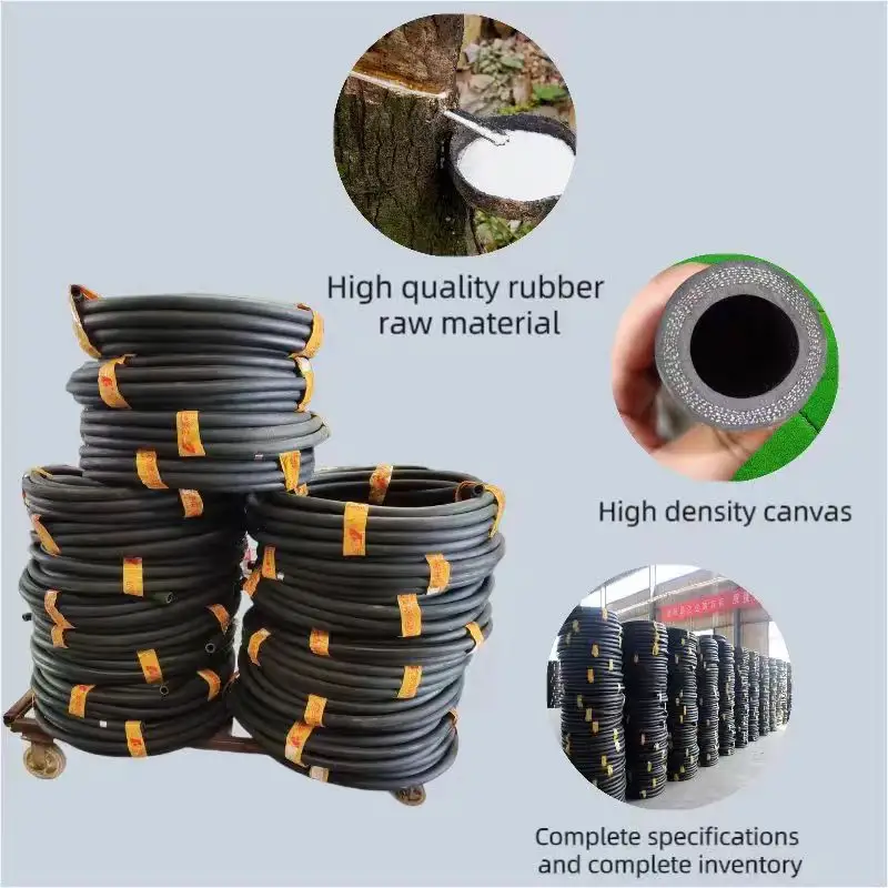 1"Braid Layers 3 Custom Flexible With High-Strength Fiber Threads Rubber Braided Hose Pipe 0.4 mpa