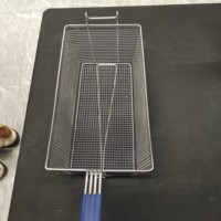 Friteuse personnalisée en acier inoxydable SS304 panier en métal cuisine commerciale personnalisé rectangle KFC poulet friture croustilles