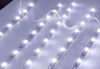 Barre de LED en aluminium avec puce SMD 3030 à réflexion diffuse, 12 LED/m, pour éclairage de panneaux, de poteaux et de logos, rétroéclairage