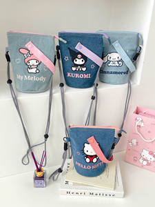 Sac à bandoulière en jean motif dessin animé mignon, style Melodyed, à fermeture ouverte, portable, personnalisable avec logo pour enfants, vente en gros - Product Image 2