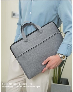 Laptop <b>Tote</b> <b>Bag</b> <b>Black</b> Polyester 15.6 Inch Handle Closure Waterproof Business Travel Case - Product Image 4