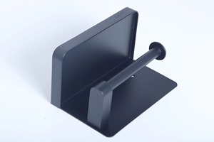 Porte-papier toilette mural en acier inoxydable 304 noir mat avec étagère, très vendu - Product Image 6