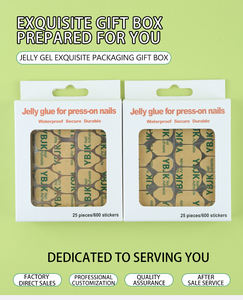 Alat cat kuku, tekan pada kuku, perekat Super kuat, lem Jelly kertas coklat Royal, pita dua sisi kedap air - Product Image 3