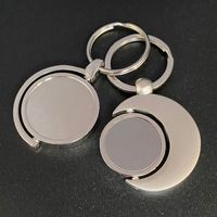 Großhandel Umweltfreundlicher Leichtgewichtiger Zinklegierung Ovaler Karabiner Blanko Drehbarer Metall-Schlüsselanhänger Doppelseitig mit Individuellem Logo Thermisch