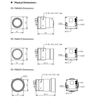 Module de caméra thermique série PG-TM64, résolution 384 * 288, noyau d'imagerie thermique léger, infrarouge, pour caméra sportive