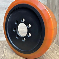 Roue d'entraînement antidérapante en polyuréthane massif HELI CQD20 343x114 mm avec fil d'acier pour entrepôt frigorifique et sols glacés