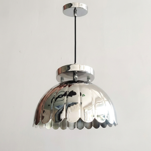 Handmade <b>Polished</b> <b>Chrome</b> Finish Brass Flower Ceiling Light Vintage Flush Mount Fixture - Product Image 1