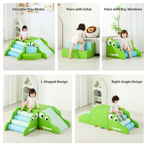 टॉडलर चढ़ाई खिलौने, 6-टुकड़ा फोम ब्लॉक, क्रॉलिंग, चढ़ाई और स्लाइडिंग के लिए इनडोर सॉफ्ट प्ले जिम जिम - Product Image 4