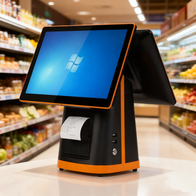 Factory Price 15.6 Inch POS Terminal with Optional Dual Screen | Foldable Aluminum Base | OEM/ODM Available