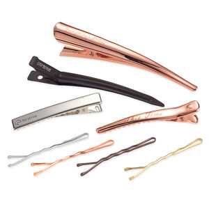 Horquillas de pelo personalizadas OEM y ODM de fábrica, accesorios metálicos para el cabello, pinza de pelo personalizada con logotipo grabado - Product Image 1