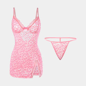 Nouvelle Tendance Élégante : Pyjama Sexy pour Femme, Lingerie Sexy, Robe de Nuit en Dentelle Transparente, Ceinture Nœud Sexy, Lingerie Féminine - Product Image 6