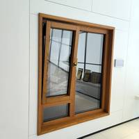 Fenêtre en bois à isolation thermique double vitrage Fenêtre de jardin pivotante en aluminium avec grille pour l'extérieur et la salle de bain
