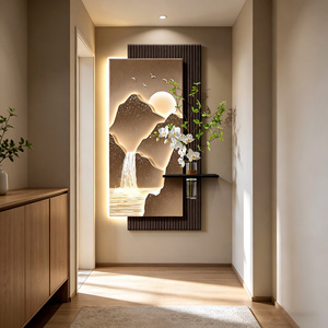 Venta de Fábrica: Lámpara Decorativa Luminosa de Lujo con Relieve <span class=keywords><strong>3D</strong></span> Texturizado de Piedra Arenisca, Pintura Decorativa para Pared, Decoración para Hogar y Hotel - Product Image 2