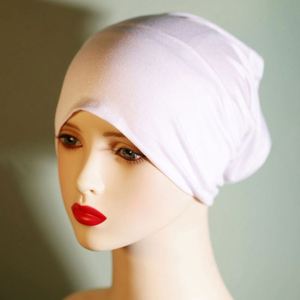 Pañuelo para la Cabeza de Algodón de Color Sólido Multicolor, Gorro Musulmán Elástico y Transpirable de Modal - Product Image 2