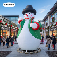Modèles publicitaires géants gonflables personnalisés en forme de bonhomme de neige, parfaits pour les centres commerciaux, les places publiques et les décorations de Noël en extérieur