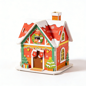 Regalo di Natale in Vendita: Giocattolo da Assemblare Fai-da-Te, Modello Decorativo per Casa, Puzzle 3D in Carta Eva Eps a Forma di <span class=keywords><strong>Casetta</strong></span> Natalizia - Product Image 3