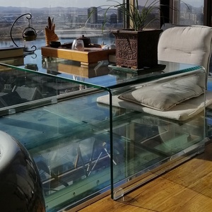 Đồ Nội Thất Bàn Kính Uốn Nóng Sang Trọng Hình Chữ Nhật Phòng Khách Hiện Đại Bàn Cà Phê Kính Cường Lực Uốn Cong <span class=keywords><strong>OEM</strong></span> Tùy Chỉnh - Product Image 6