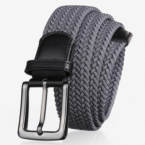 Ceinture de <span class=keywords><strong>golf</strong></span> tressée élastique haut de gamme pour hommes et jeunes, 3,4 cm, boucle à ardillon professionnelle en alliage, en nylon tressé et en cuir - Product Image 5