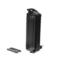 Boîtier de batterie pour vélo électrique ALX038 36V-72V compatible 18650/21700, en ABS et alliage d'aluminium, résistant aux chocs, vide, à ouverture rapide