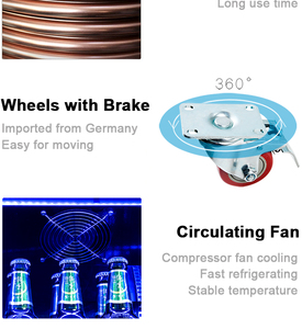 Siêu Thị 3 Cửa Kính Hiển Thị Tủ Đông Dọc Tủ Lạnh Thẳng Đứng - Product Image 3