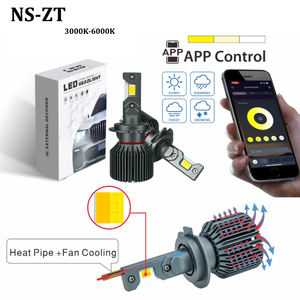 Phares LED H7 bicolores 100 Watts 12V 24V, accessoires de voiture, commande par application téléphonique pour Passat B6, Renault <span class=keywords><strong>Clio</strong></span> <span class=keywords><strong>4</strong></span>, Citroën C5 - Product Image 5