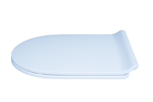 Siège de toilette blanc élégant en forme de D avec charnières à fermeture lente et système de démontage rapide pour un nettoyage et un entretien faciles de la salle de bain - Product Image 5