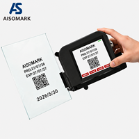 Imprimante jet d'encre portable intelligente Aisomark CIJ pour codage industriel, marquage, identification de produits (œufs, etc.), date, code de lot, logo, QR - Nouveauté
