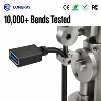 Câble d'extension USB 3.2 Gen 1 industriel LUNG KAY, 5 Gbit/s SuperSpeed, mâle vers femelle, blindé, pour capteur VR, OEM