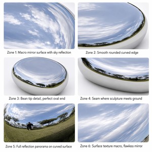 Nouvelle conception, sculpture en acier inoxydable en forme de grain de maïs, miroir, siège, table, chaise, décoration pour jardin, parc, place publique, centre commercial, hôtel, taille et couleur personnalisées, OEM - Product Image 4