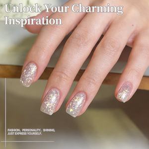 BORN PRETTY OEM Gel de Uñas con Lentejuelas de Colores Personalizado con Logotipo, Gel Brillante Blanco Lechoso con Destellos UV para Salón de Uñas - Product Image 4